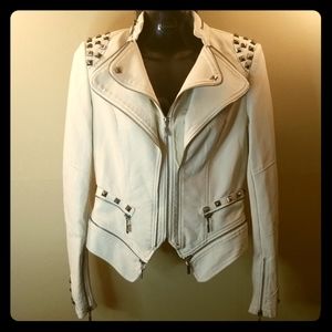 TCEC Studded Faux Leather Motorcycle Jacket